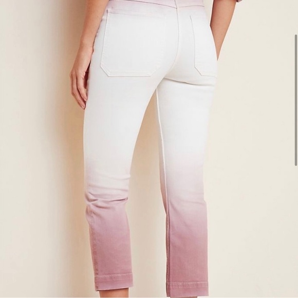 Anthropologie Ultra High Rise Dip Dyed Slim Jean Brand New Size 26 - Picture 5 of 10